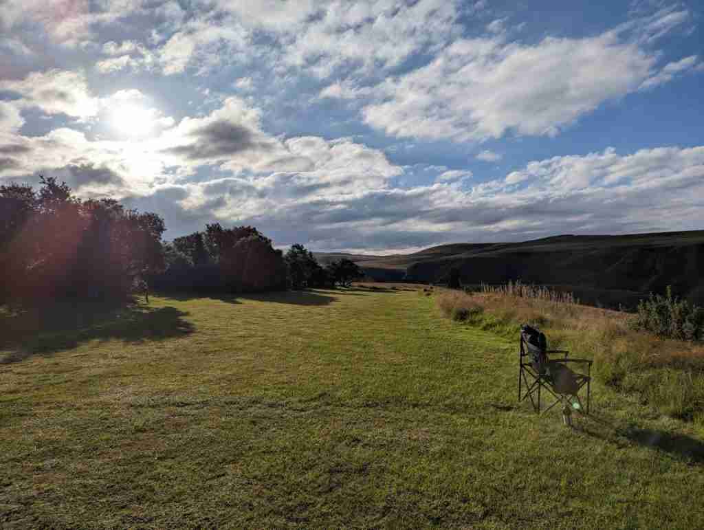 Highmoore campsite view of sky